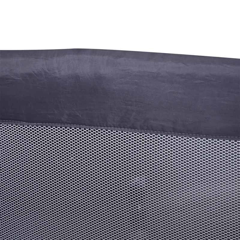 HOMCOM Berço de Viagem Dobrável Parque para Bebés com Rodas Carga Até 20kg Porta com Zíper Saco de Transporte Acolchoado 120x60x75cm