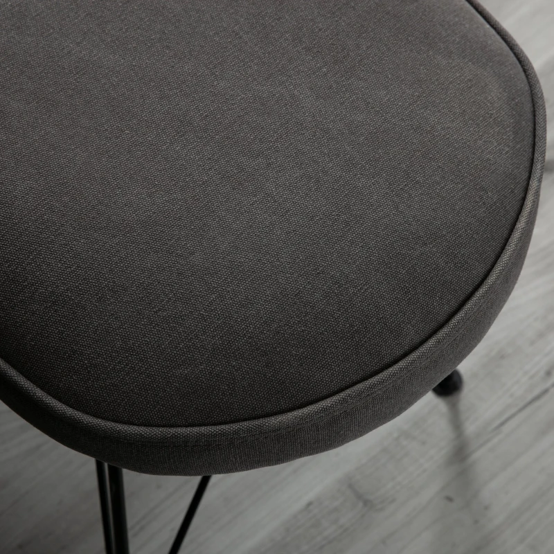 HOMCOM Banco de cama otomano Banqueta Sofá acolchoado com pernas de metal em grampo 106x35x45 cm cinza