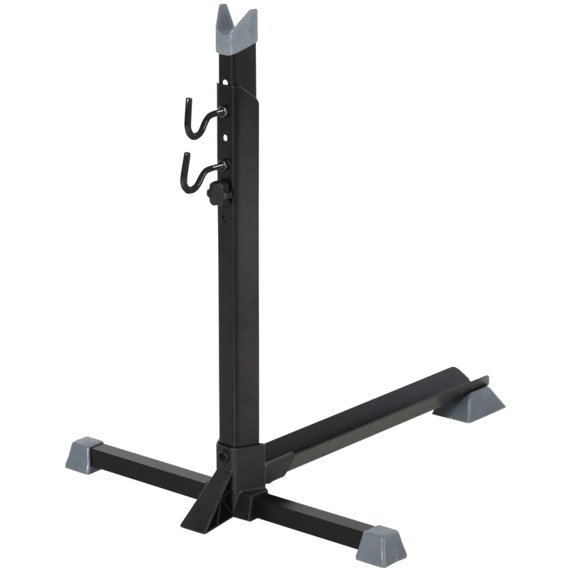 HOMCOM Suporte de bicicleta vertical para 1 bicicleta Altura ajustável 66x56x63-73,5 Preto