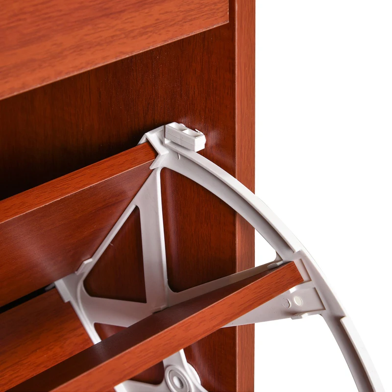 HomCom Sapateira Original e Suporte para Guarda-Chuvas – Tipo Hall de entrada com 1 Porta e 3 Gavetas – Nogueira – 80 x 24 x 120cm