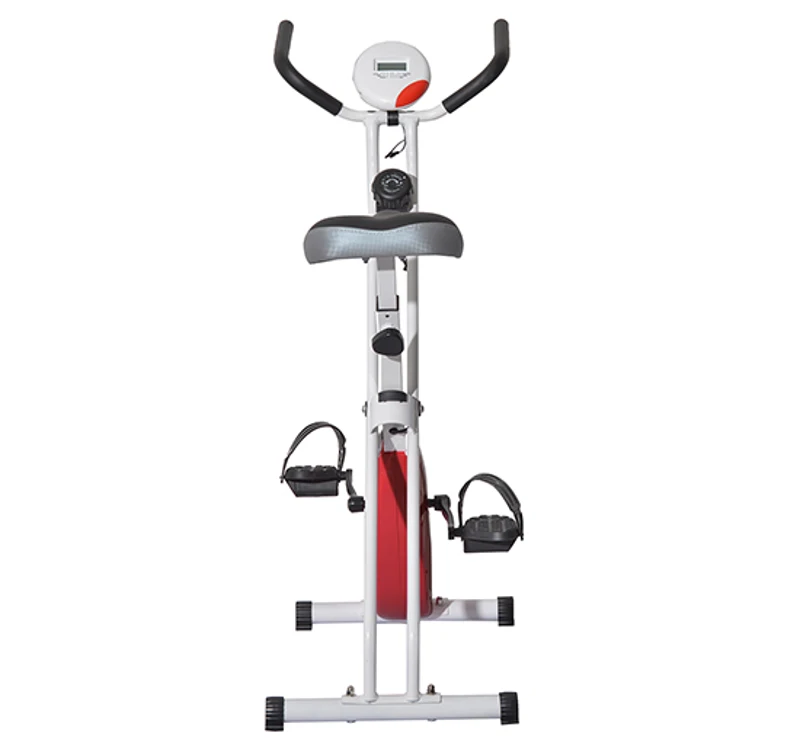 Bicicleta estática de 8 níveis com ecrã digital para fitness e spinning - Carga máxima 110kg - 41x66x104cm