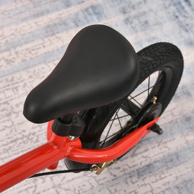 HOMCOM Bicicleta sem Pedais com Altura Ajustável Pneus de Borracha Insufláveis Assento Acolchoado 86x43x60 cm Vermelho