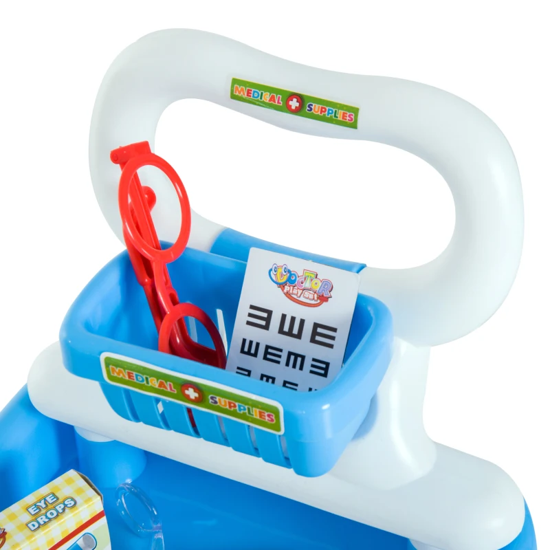 HomCom   Jogo médico 37 pcs para crianças acima de 3 anos 47x30x55cm PP