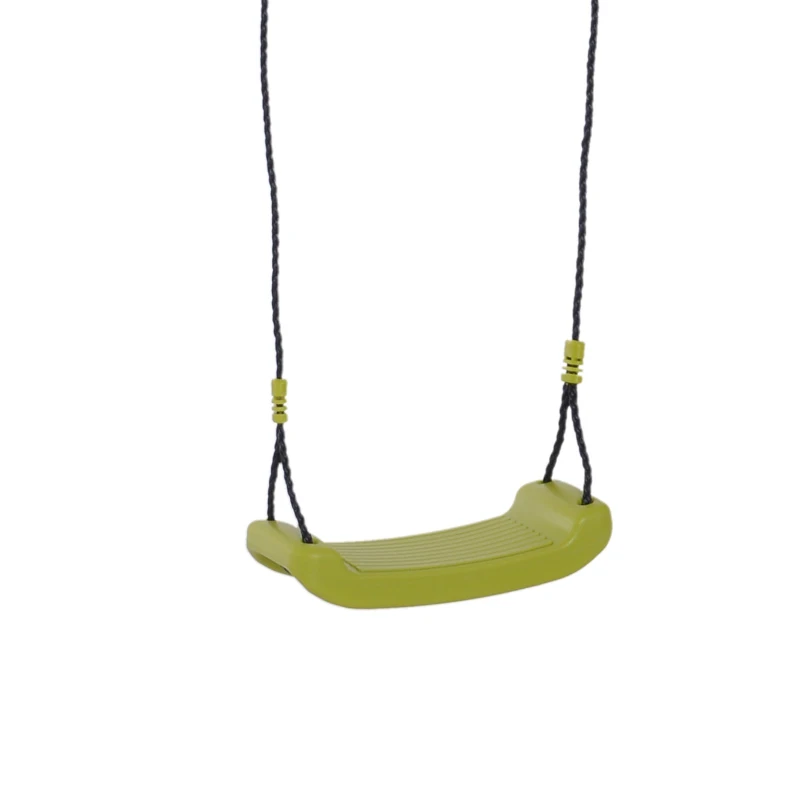 HOMCOM Conjunto de Baloiço Infantil ao Ar Livre com Balanço e Planador Baloiço de Jardim para Crianças acima de 3 anos 245x138x180cm Cinza e Verde