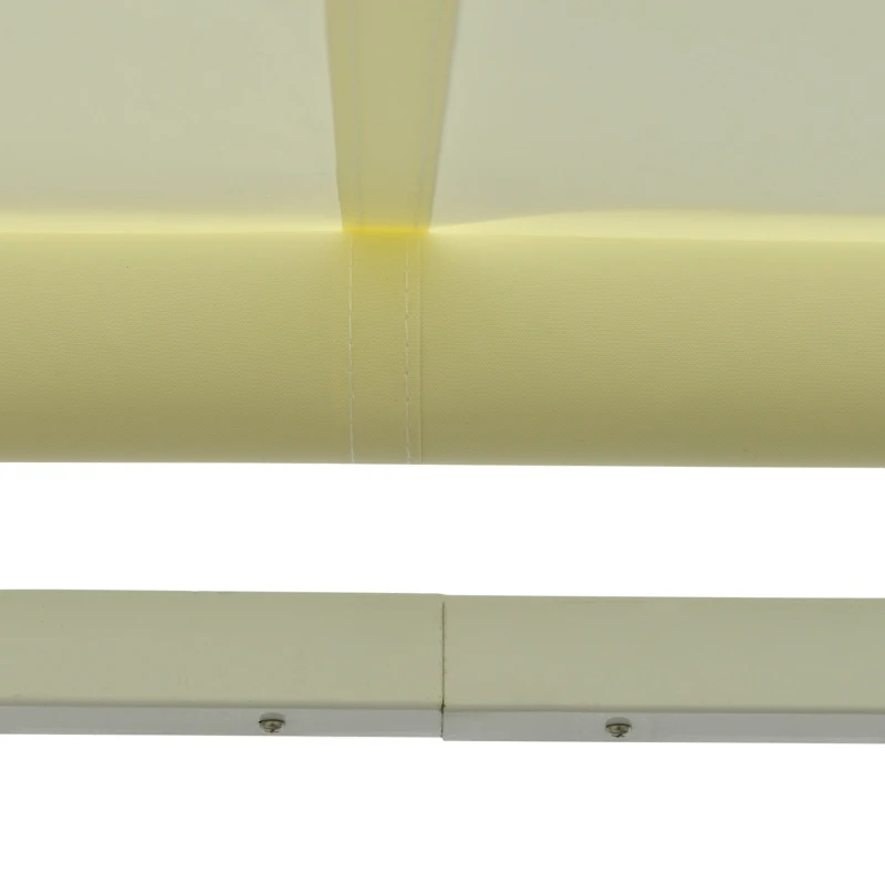 Outsunny Toldo Manual retrátil 250x200cm com manivela de alumínio ângulo ajustável para portas janelas varanda Creme