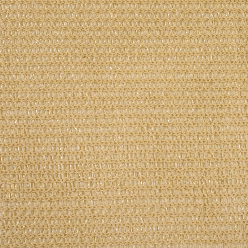 Outsunny Vela de Sombra Retangular 4x6 m Toldo Vela de HDPE com Proteção UV Aneis em Forma de D e Cordas para Jardim Pátio Piscina Areia