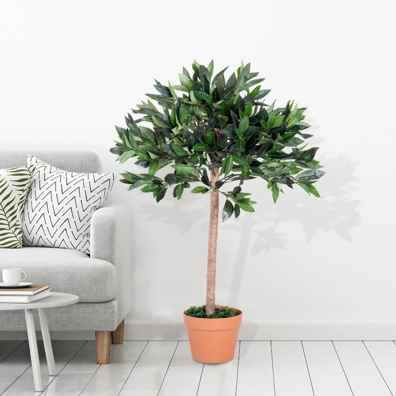 Outsunny Planta Decorativa Sintética de Azeitona Artificial 90cm