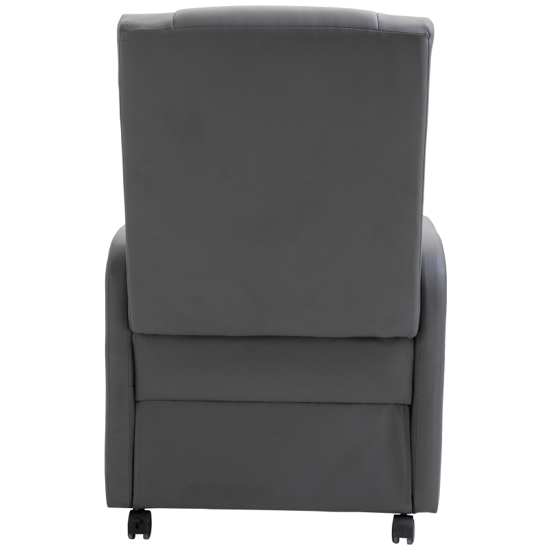 HOMCOM Poltrona Relaxante Reclinável Dobrável até 120 ° Couro PU