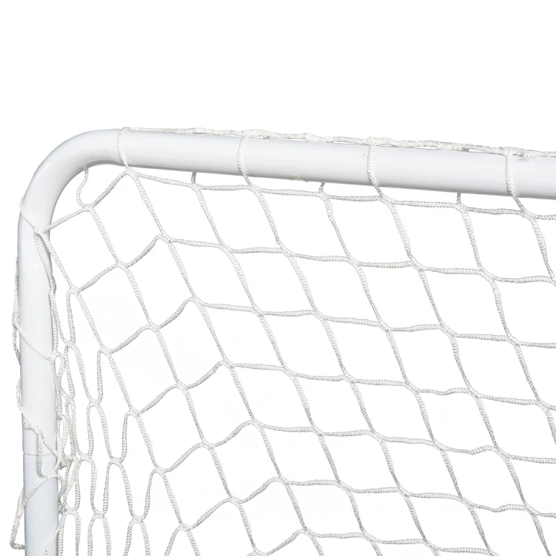 HOMCOM Conjunto de 2 balizas de futebol com rede e bola para crianças e adultos 78x46x 56cm Branco