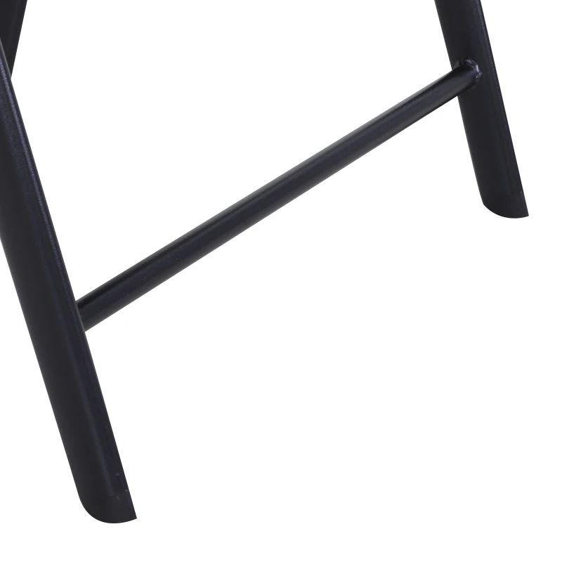 Outsunny Conjunto de 2 cadeiras dobráveis para exterior com apoio de braços Cadeiras para varanda Jardim Terraço 58x64x94 cm Preto Carga 100kg