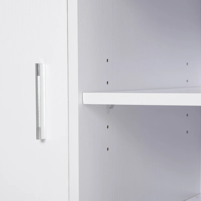 HOMCOM Armário de Escritório para Impressora Multifuncional com Prateleiras e Amplo Espaço de Armazenamento 60x50x65,5 cm Branco