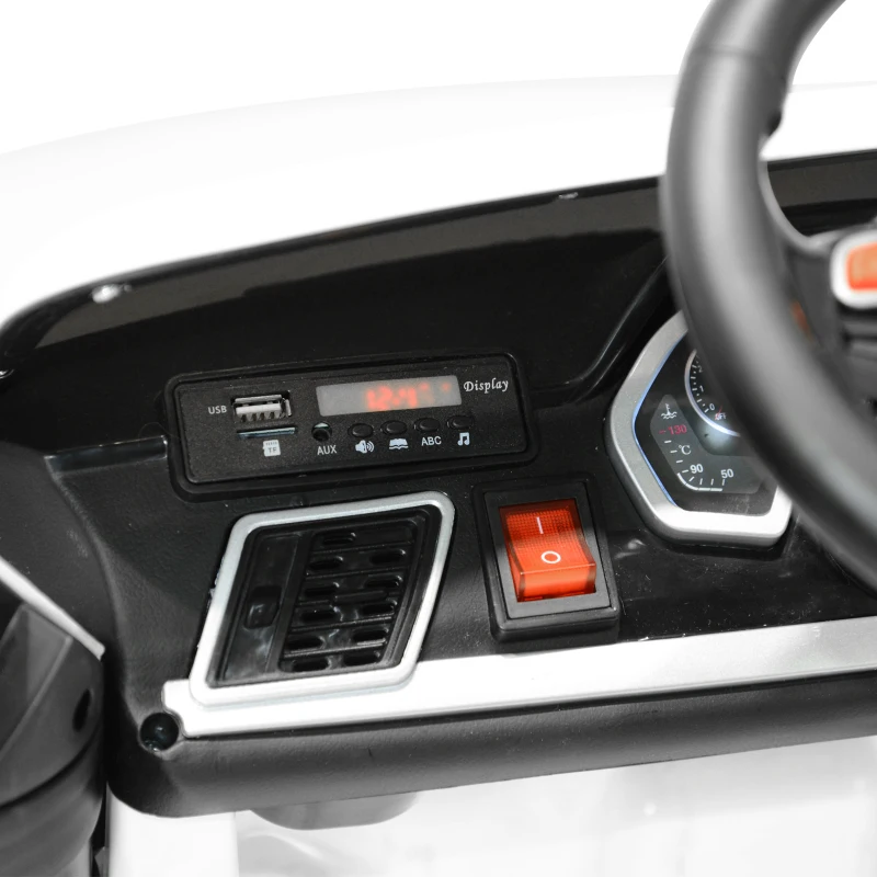 HOMCOM Carro Elétrico para Crianças acima de 3 Anos Carro Elétrico Audi Q5 com Controlo Remoto MP3 Luzes e Sons 116x75x56cm Branco