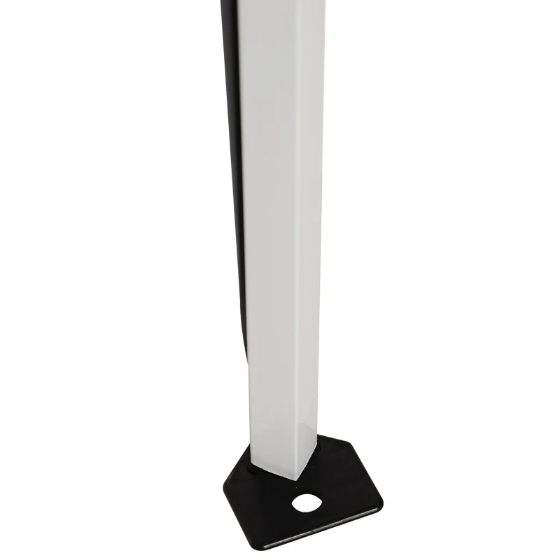 Outsunny Tenda Dobrável Tenda com Desenho Pop Up para Jardim Campismo Festas Eventos Aço e Oxford 2.4x2.4 m Cinza