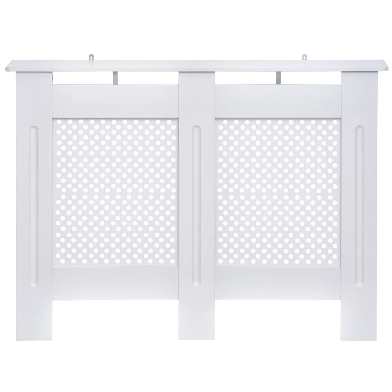 HOMCOM Cobertura de Radiador de MDF Cobertura para Radiador com Prateleira Estilo Moderno 111,5x82x19 cm Branco
