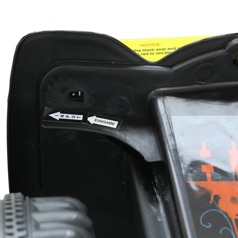 HOMCOM Quadriciclo Bateria 6V Mota Elétrica para Crianças de 18-36 Meses Velocidade 2,5km/h Carga Máx 20kg Sons Luzes e Carregador Incluido 66x43x43 Preto e Amarelo