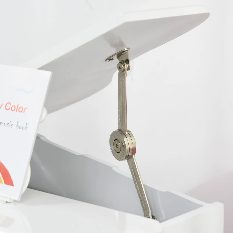 HOMCOM Piano de Cauda Infantil com 30 Teclas Banco Suporte de Partituras Piano para Crianças de MDF Instrumento Musical Educativo 52x50x49cm Branco