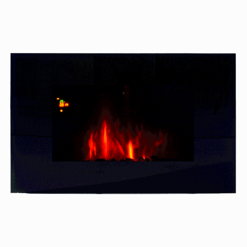 HOMCOM Lareira Eléctrica de Parede 1000/2000W Comando a Distância 90x9.5x56cm