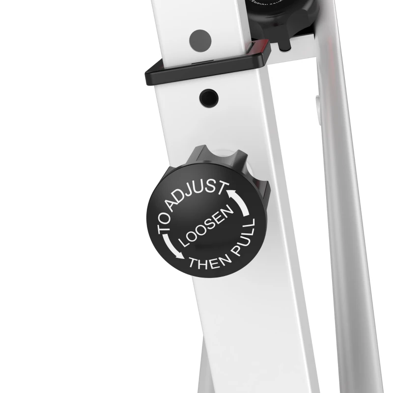 HOMCOM Bicicleta Estática Dobrável com assento ajustável Ecrã LCD Aço 43x97x109 cm Vermelho