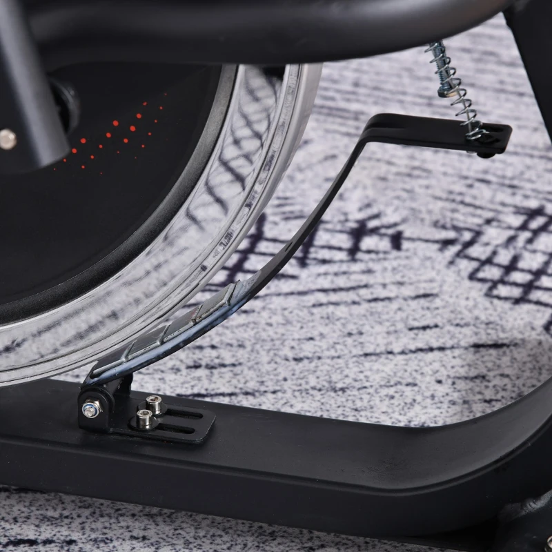 HOMCOM Bicicleta elíptica de fitness com tela LCD e resistência bidirecional ajustável de 8 níveis suporte de copo Volante 7 kg e 2 rodas 103x71x157 cm Preto