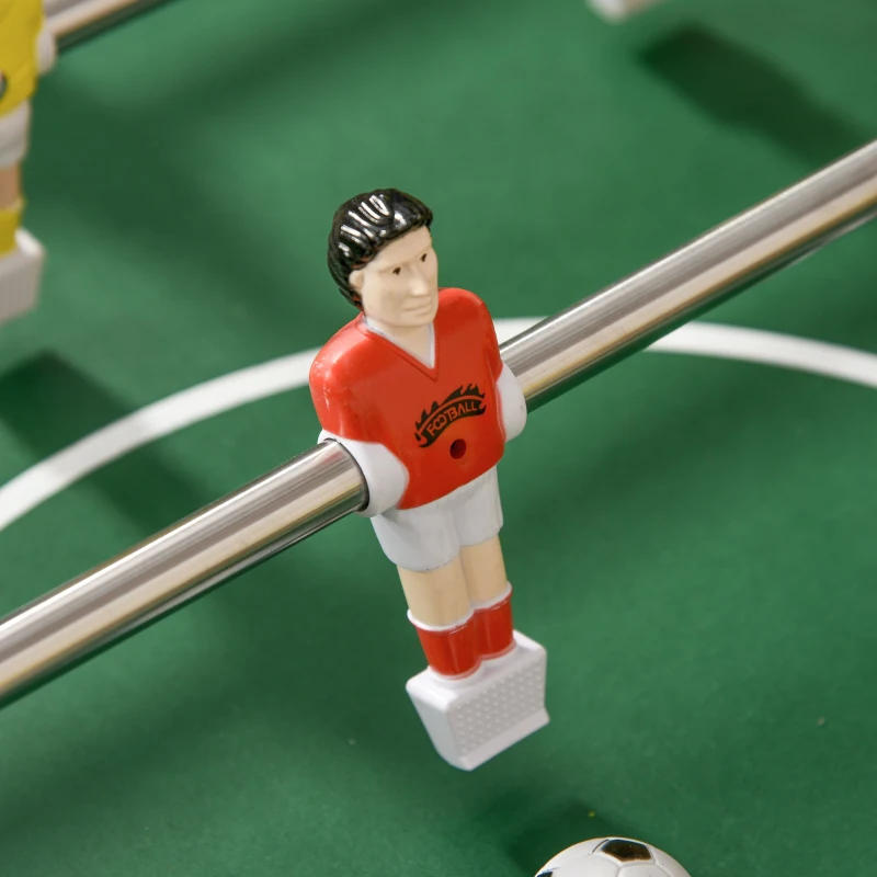 HOMCOM Matraquilho Profissional para Crianças e Adultos Mesa de Matraquilho com 8 Barras e 2 Bolas 122x61x80,7 cm Madeira