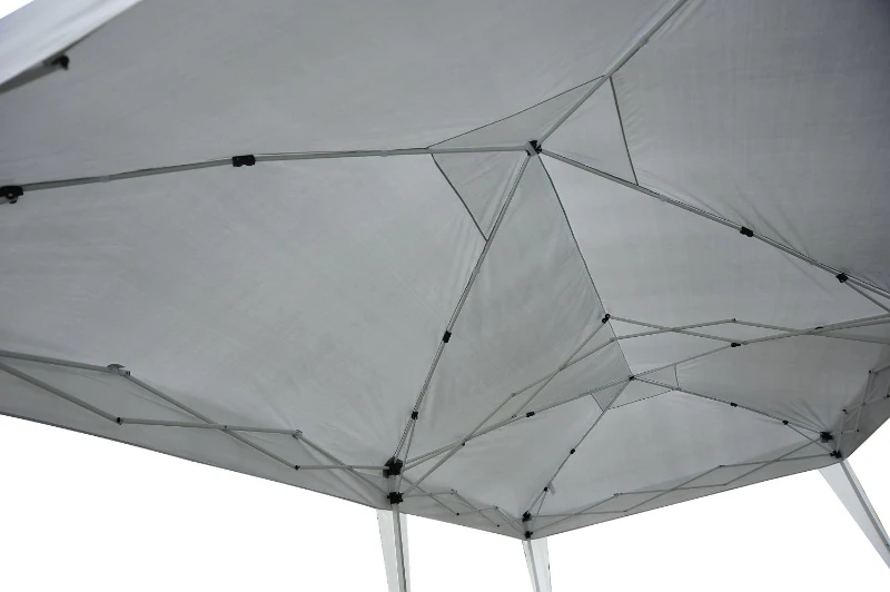 Outsunny Pérgola para Jardim 6x3m Dobrável Bolsa de Transporte Tela Oxford Aço Branco