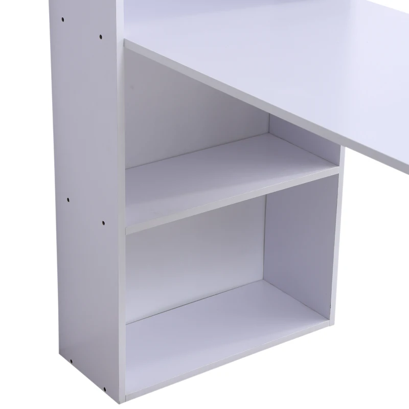 HOMCOM Secretária para Computador com Estante de Prateleiras para Casa Escritório 120x55x120 cm