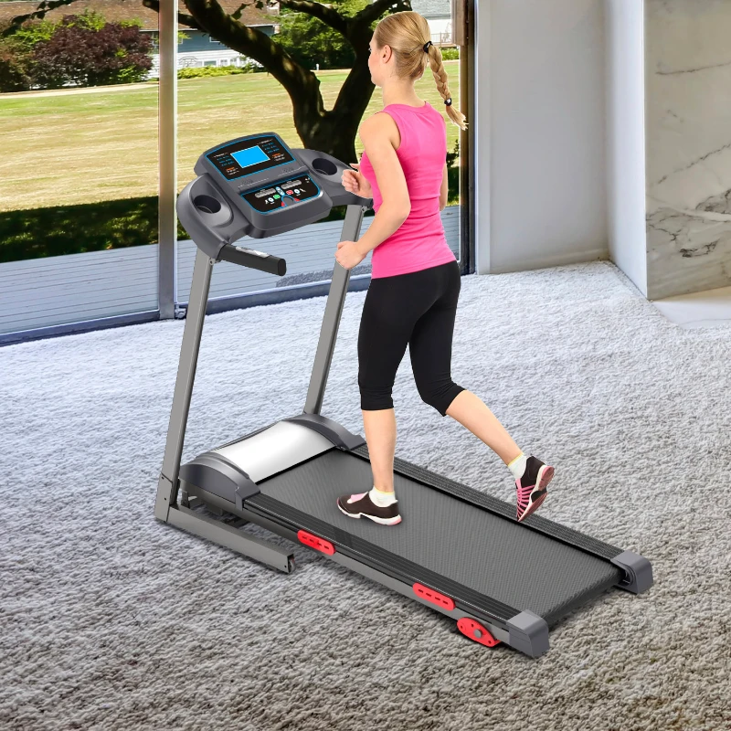 Passadeira Elétrica para Treinar com MP3 - Cor: Cinzento e Preto - Metal, EVA, ABS, PP - 161x70x125,5cm