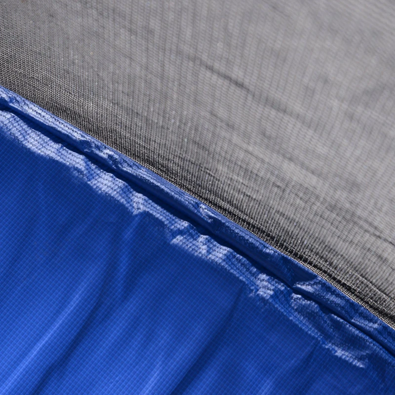HOMCOM Trampolim de Jardim Φ244cm Trampolim para Crianças e Adultos cm Rede de Segurança Cobertura nas Bordas e Escada para Exterior Azul