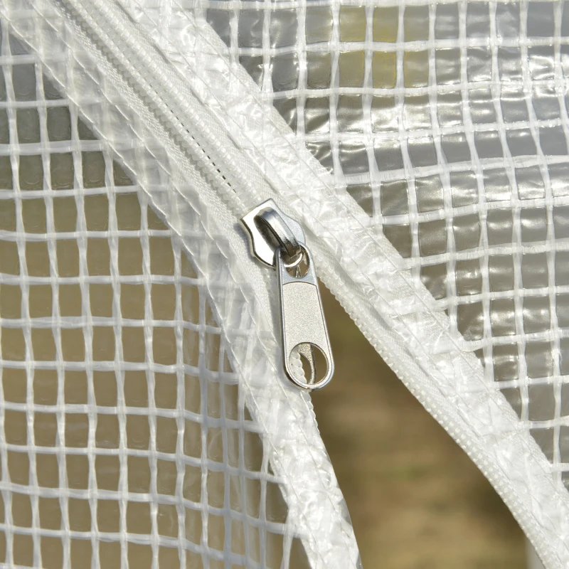 Outsunny Estufa de jardim 240x180x195 para o cultivo de vegetais com 2 portas enrolaveis Aço verde