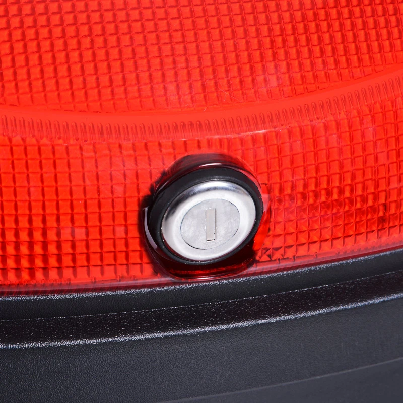 HOMCOM Mala para Motocicleta Mala para Mota Capacidade de 52L com Fechadura e 2 Chaves 59,5x43,5x31 cm Preto e Vermelho