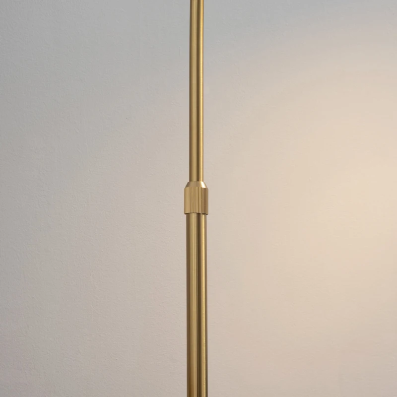 HOMCOM Candeeiro de Pé Vintage com Mesa Auxiliar Suporte para Lâmpada E27 Máx. 40W e Interruptor de Pé para Sala de Estar Dormitório Estúdio 30x44x177cm Dourado