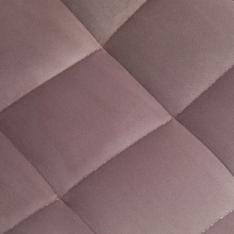 HOMCOM Conjunto de 2 cadeiras de jantar estofadas de veludo acolchoadas com pernas de metal estilo nórdico e vintage 46x58,5x85,5 cm rosa