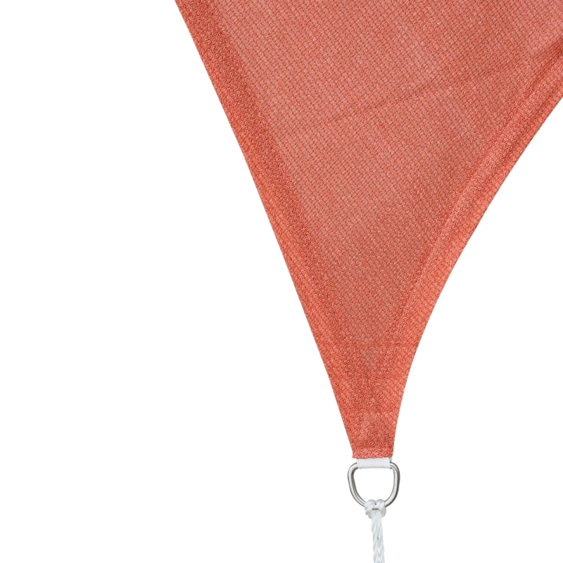 Outsunny Toldo Vela Quadrado 4x6m Proteção UV Poliéster para Patio Terraço Jardím  Vermelho