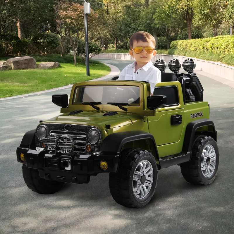 HOMCOM Carro elétrico para crianças acima de 3 anos com luzes e sons carrega 30kg  118x74x75cm