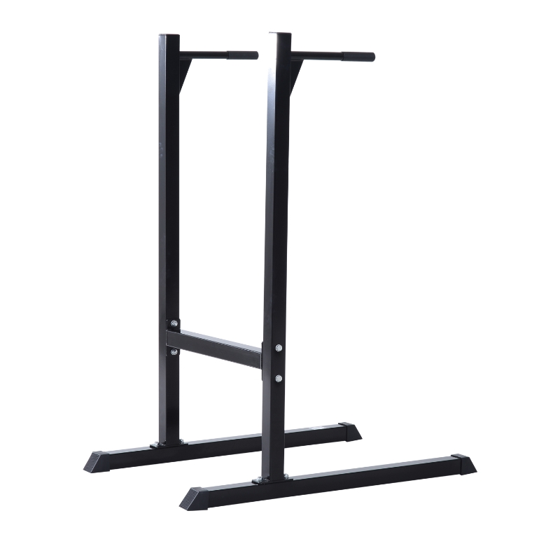 HOMCOOM Estação Dip de Musculação Suporte para Treinar Peito Abdominais e Costas Carga Máx. 120kg 100x65x135cm Preto