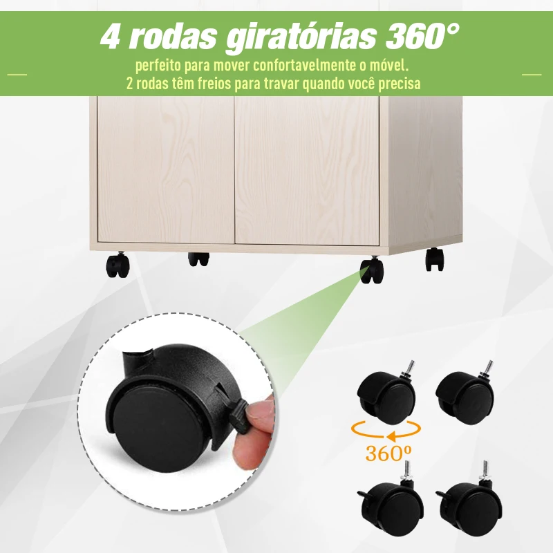 HOMCOM Móveis Auxiliares para Microondas Aparador auxiliar de baixa cozinha 60.4x40.3x97cmv