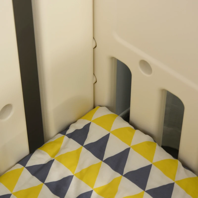 HOMCOM Berço para bebê 0-3 anos ajustável em 2 alturas conversível em balanço carga 25kg 107x70x100 cm bege