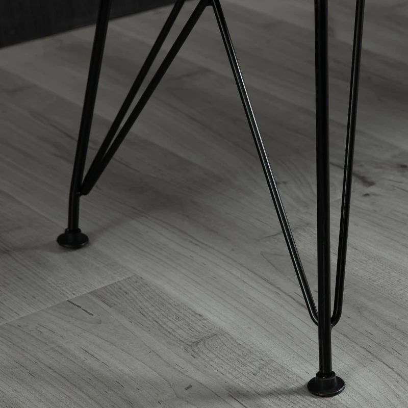 HOMCOM Banco de cama otomano Banqueta Sofá acolchoado com pernas de metal em grampo 106x35x45 cm cinza