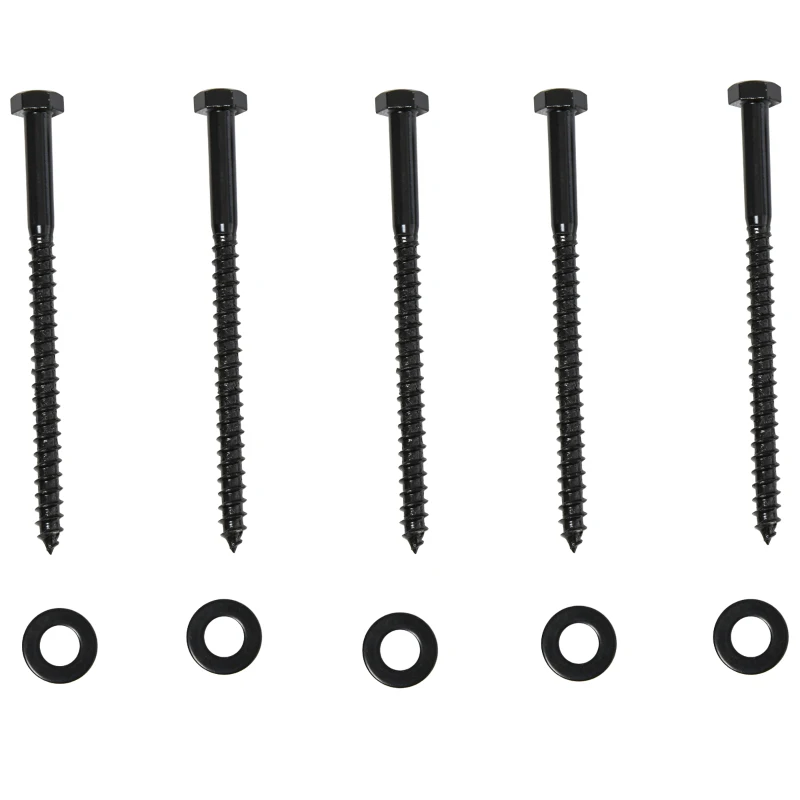 HOMCOM Conjunto de ferragens para porta deslizante dupla Suporta 90 kg 200 cm de comprimento Preto