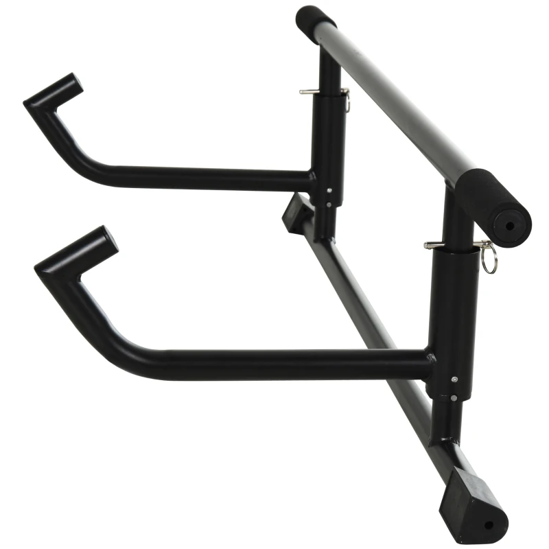 HOMCOM Barra para Elevações para Musculação e Exercício Estrutura de Aço Maciço 102x35x25 cm