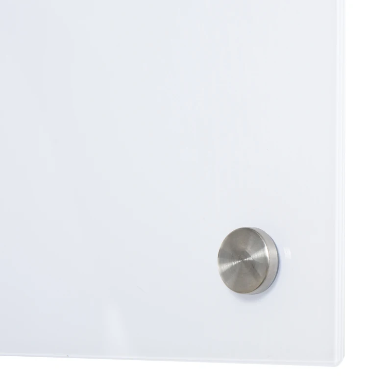 Vinsetto Placa de vidro com bandeja Inclui 4 marcadores e borracha 90x60x0,45 cm Branco