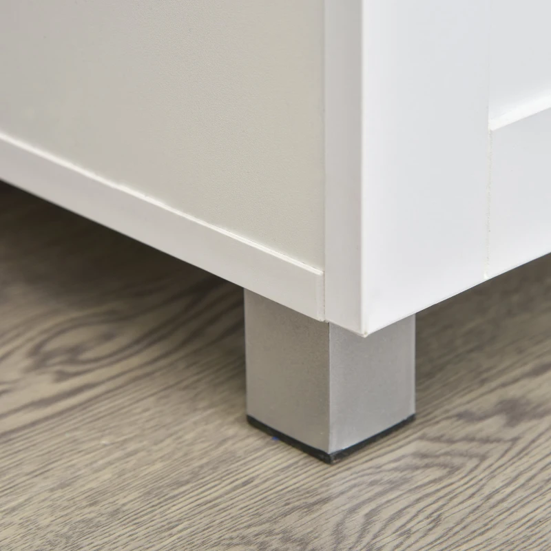 HOMCOM Armário de cozinha com prateleiras internas ajustáveis ​​e gaveta 80x48x170 cm Branco