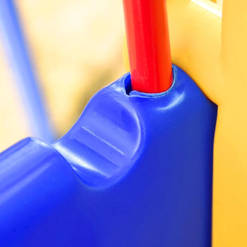 Outsunny Baloiço para crianças acima de 6 meses com suporte de metal e cinto de segurança com fivela para exterior máx. 30kg 140x110x120cm Multicolor