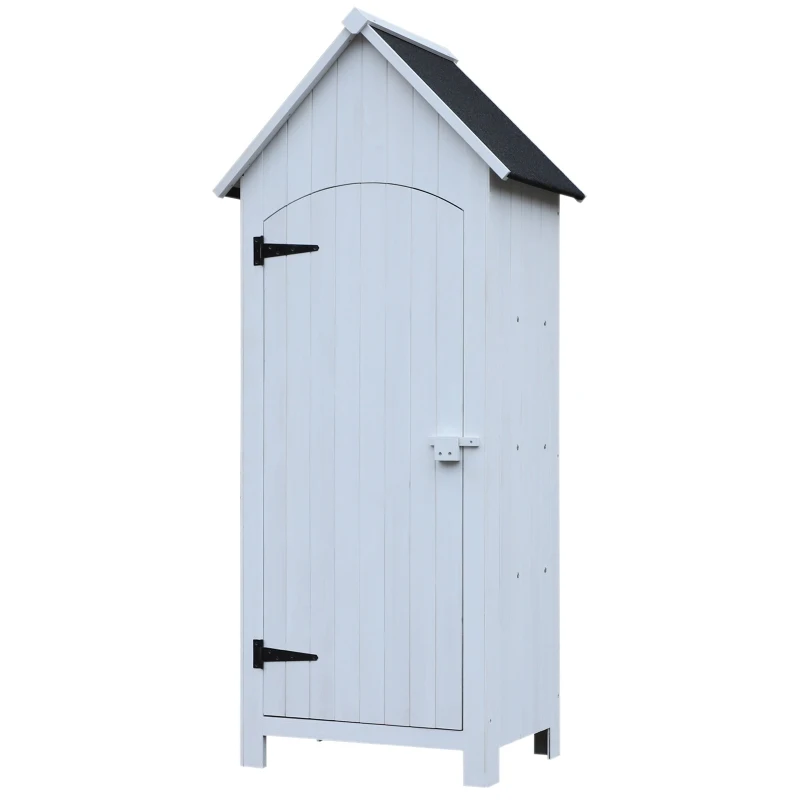 Outsunny Garden Storage Shed Backyard Tool Cabinet Tool Organizer with Asphalt Roof