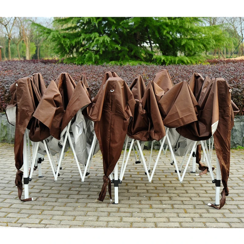 Outsunny Tonnelle Barnum Tente de réception Pliante Pop up 6 x 3 x 2,55 m + Sac de Transport Chocolat