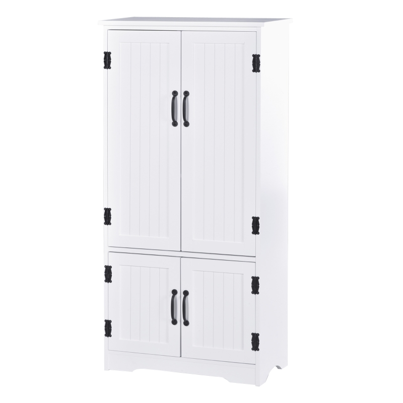 Armoire de cuisine multi-rangements 2 placards 3 étagères