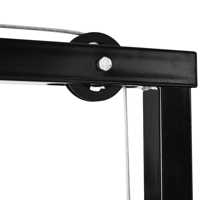 HOMCOM Station de musculation pour tirage poitrine - lat pulldown machine - banc de musculation dim. 103L x 120I x 180H cm acier noir