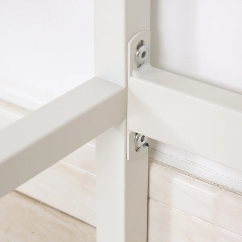 HOMCOM Bureau pour Ordinateur Informatique avec 2 Tiroirs 110 x 45 x 76 cm Blanc