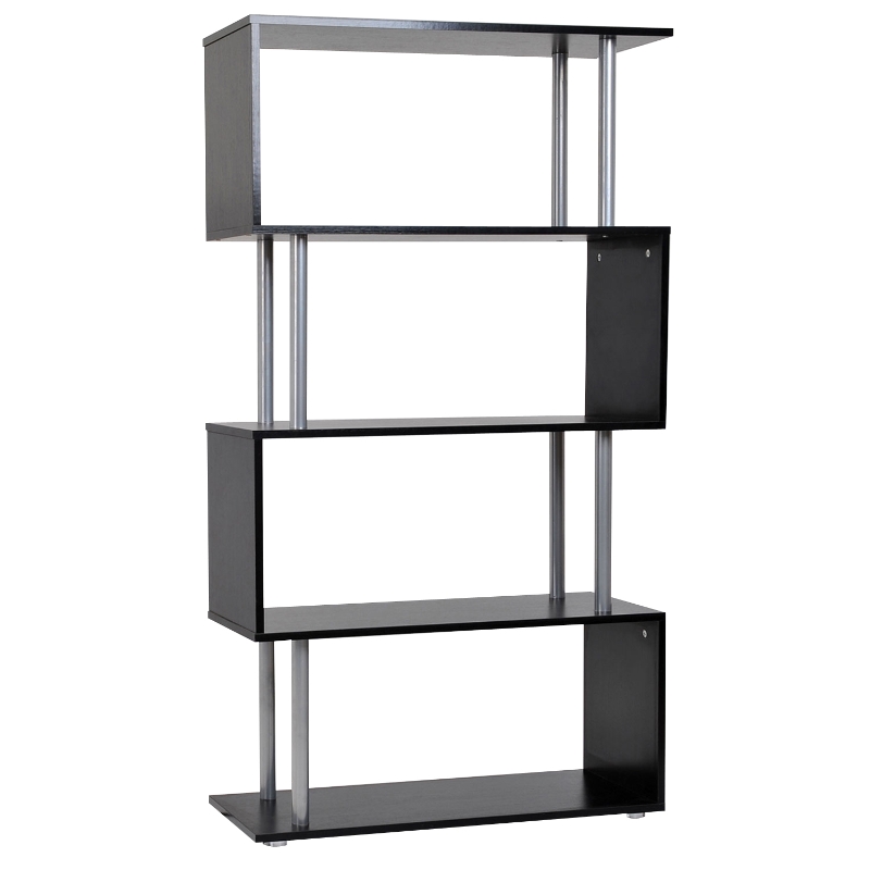HOMCOM Bibliothèque de Rangement Noire