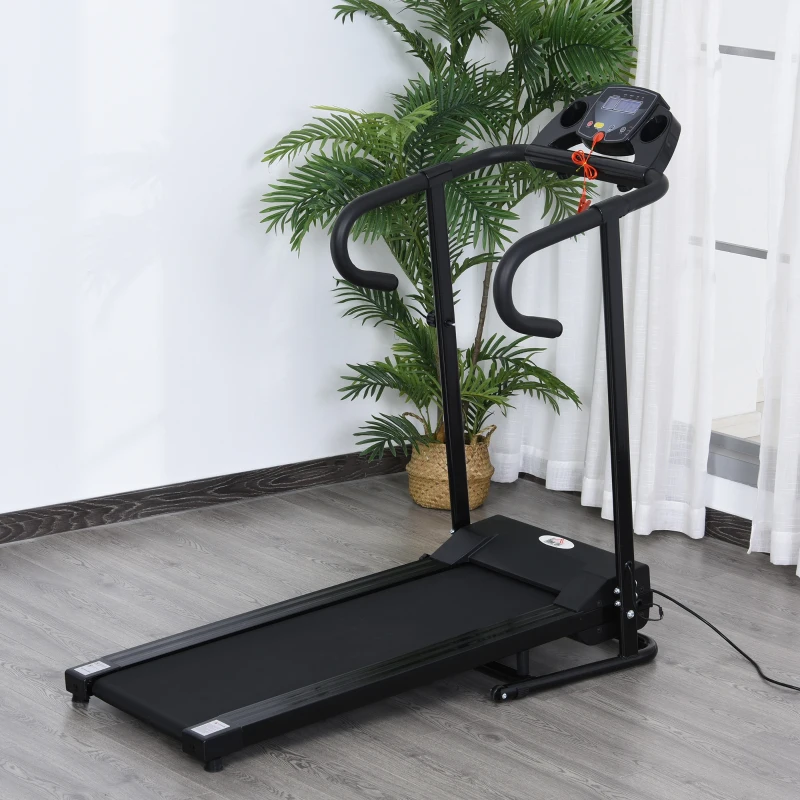 HOMCOM Tapis de course électrique pliable programmable 123 x 62 x 117 cm noir